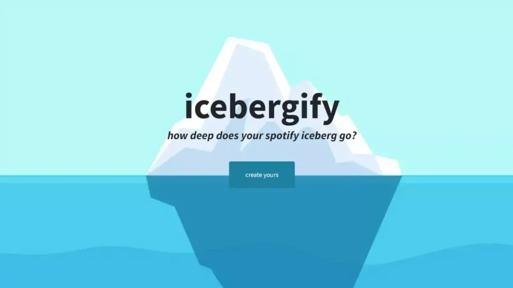 Image of  Spotify Icebergify Website