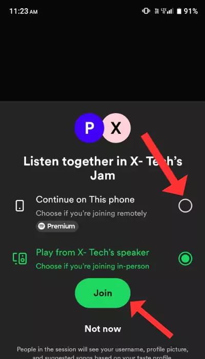 Join a Spotify Listening Party